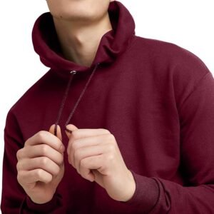 Men's Sweatshirt Cotton Blend Hoodie-Maroon