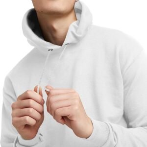 Men's Sweatshirt Cotton Blend Hoodie-White