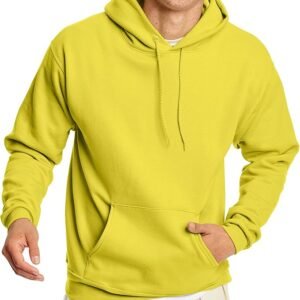 Men's Sweatshirt Cotton Blend Hoodie-Yellow